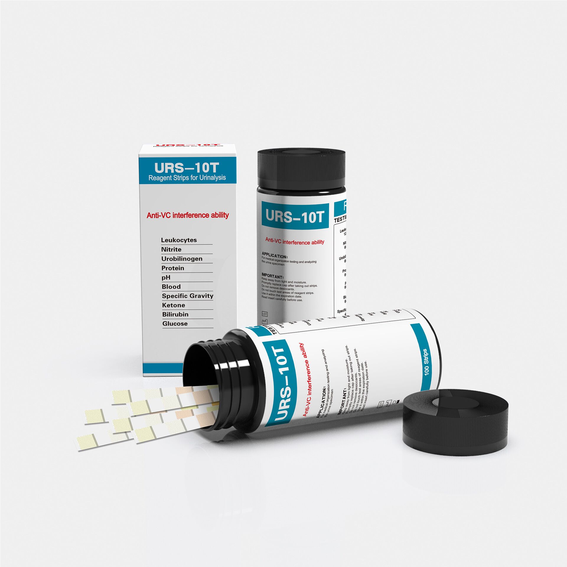 Urinalysis Reagent Strip - URS-10T Urine Test Strips 10 Parameters