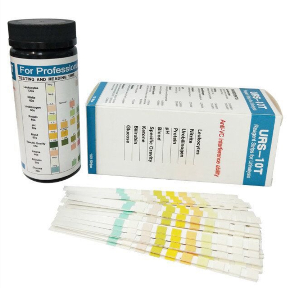 QWE-100 Strips URS-10T Urinaly - đánh giá và giá Urinalysis Reagent Strip