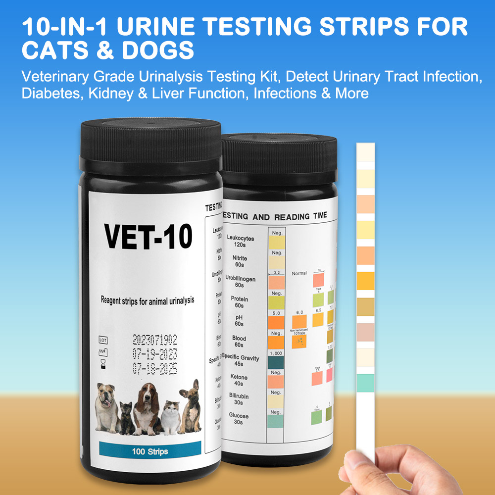 10-Parameter Cat & Dog Urine T - đánh giá và giá Urinalysis Reagent Strip