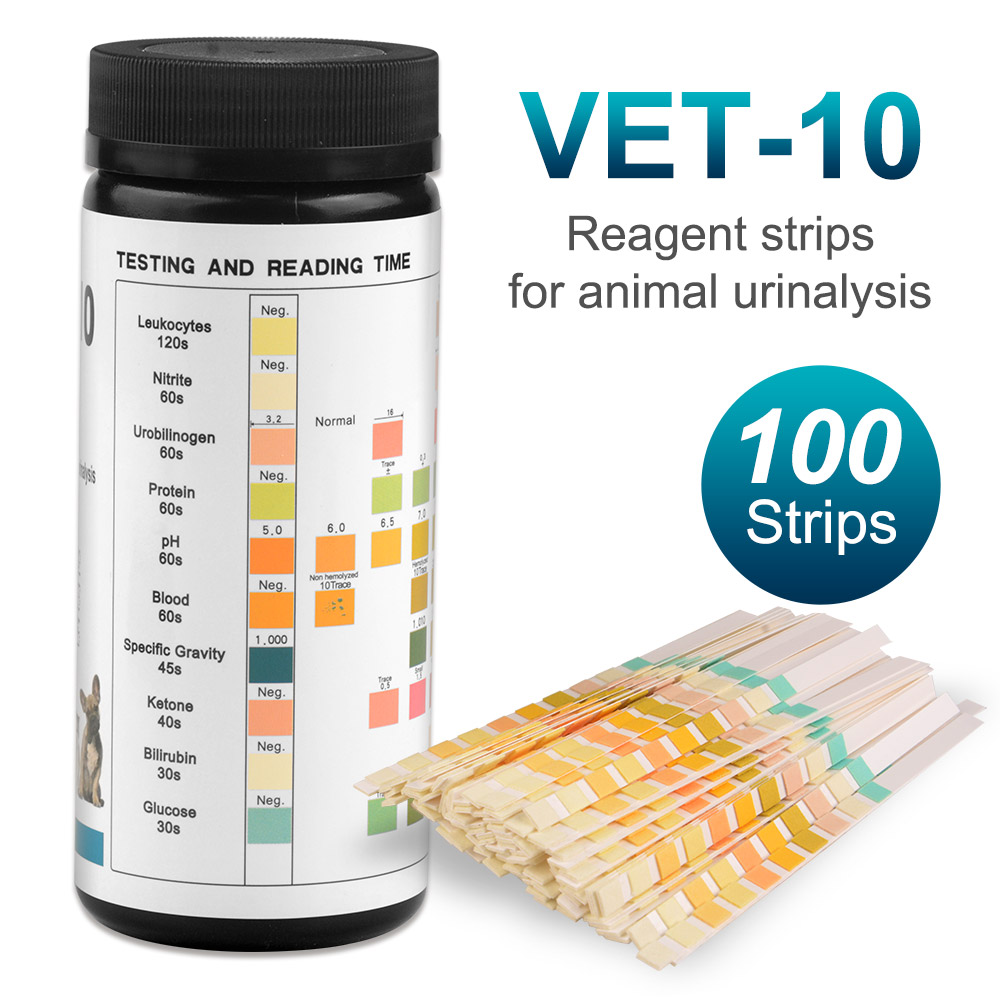 10-Parameter Cat & Dog Urine T - đánh giá và giá Urinalysis Reagent Strip