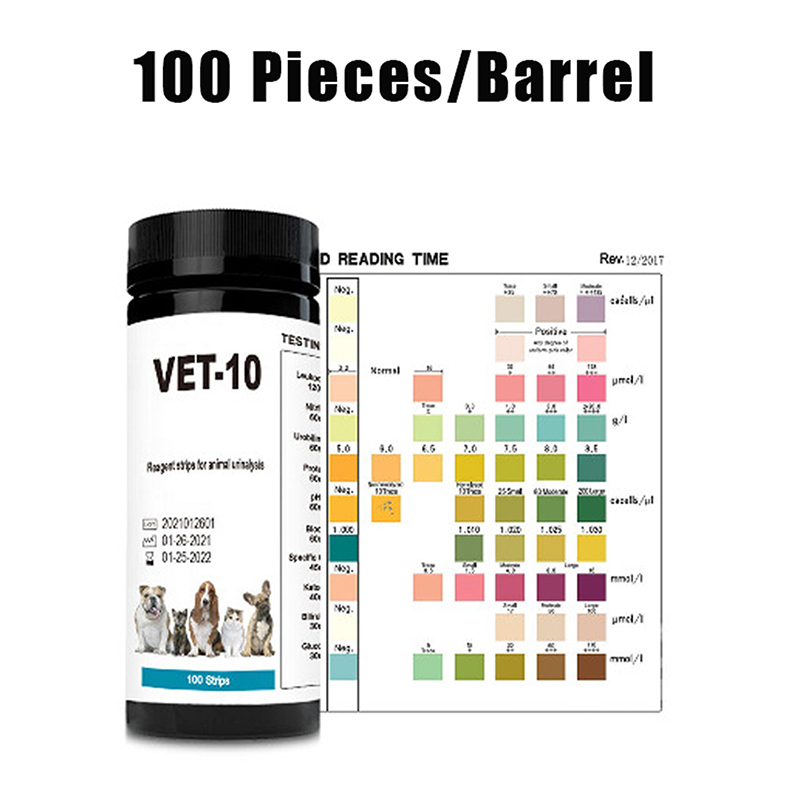 100PCS 10-Parameter Cat & Dog  - đánh giá và giá Urinalysis Reagent Strip