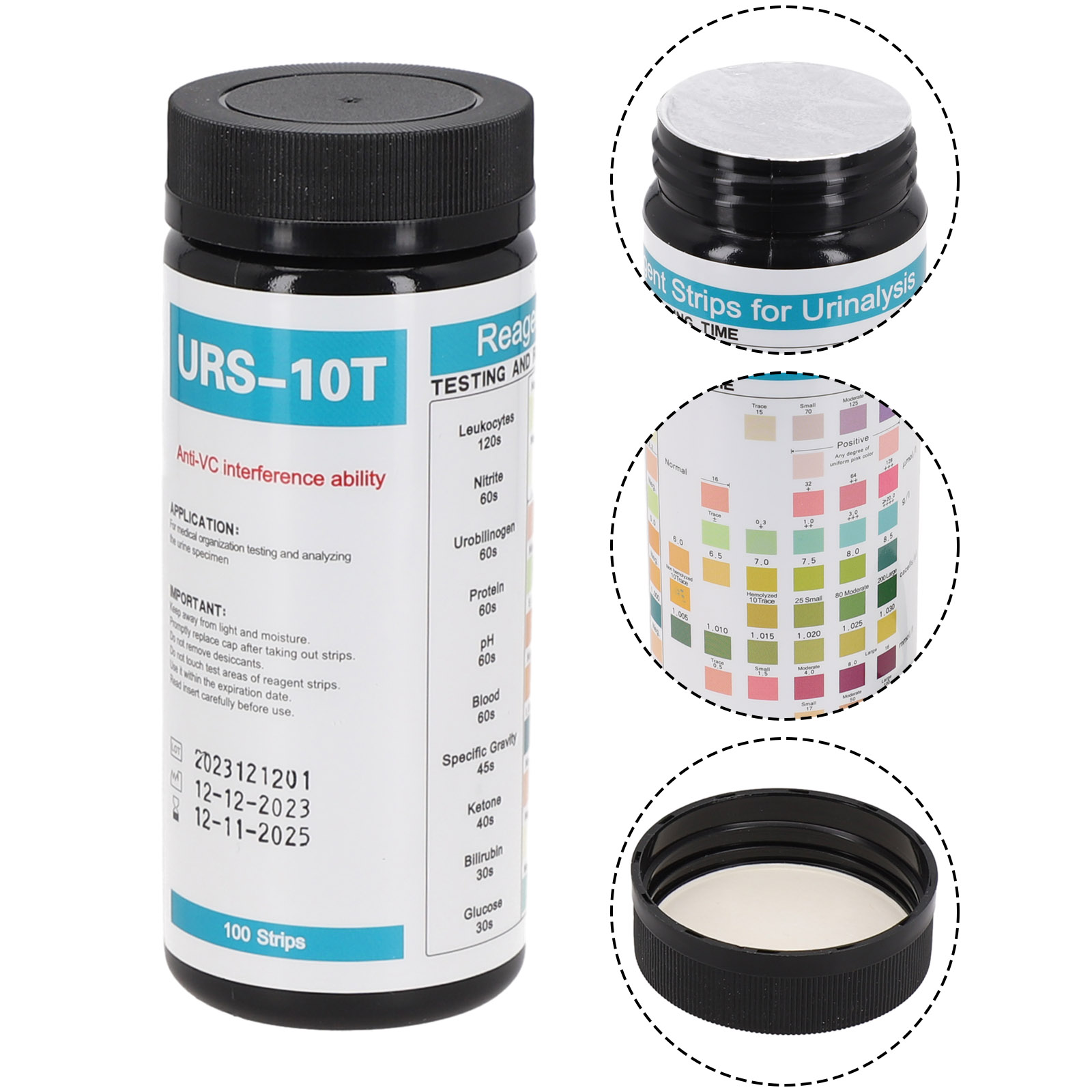 100 Strips URS-10T Reagent Uri - đánh giá và giá Urinalysis Reagent Strip